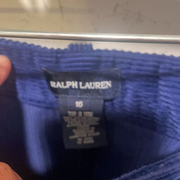 Girls PURPLE RALPH LAUREN POLO CORDUROY SKIRT - Picture 2 of 3